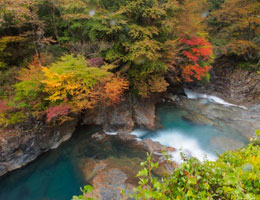 四万温泉の甌穴群